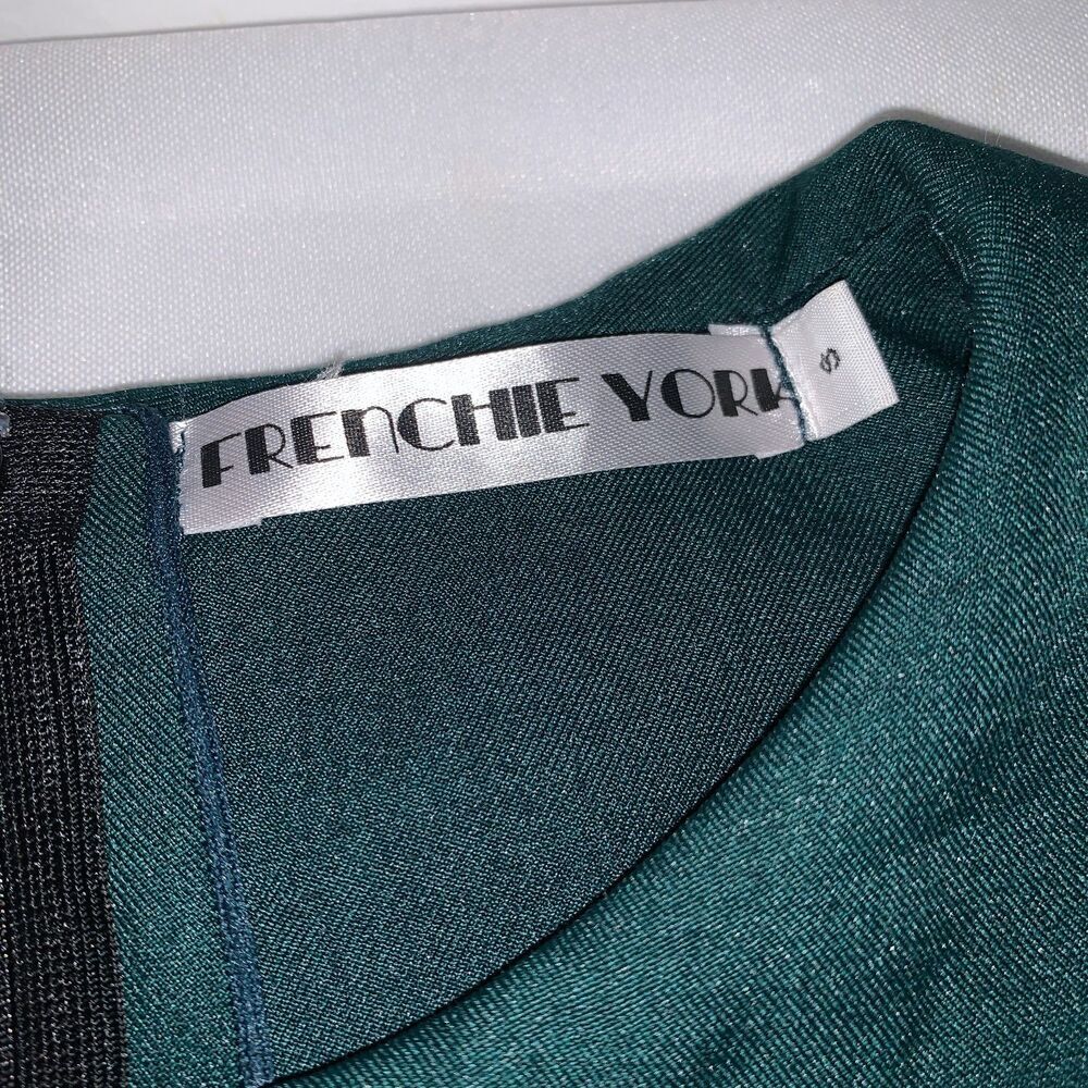 Women's FRENCHIEYORK 1960s style Dresses Mod, Mini, Hippie size SMALL green - Picture 6 of 6